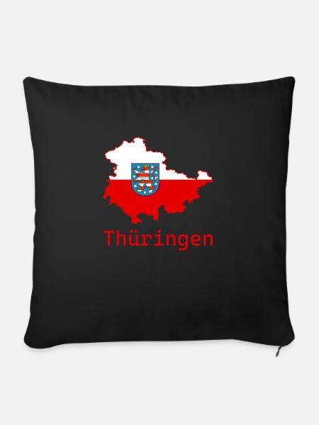 Thüringen - Sofakissenbezug 45 x 45 cm - Schwarz