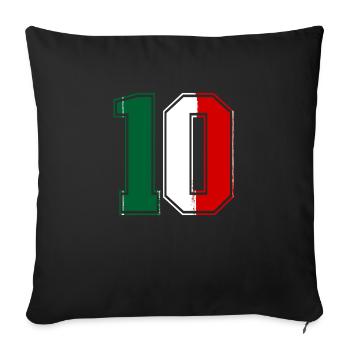 10 Italy Flag - Sofa pillowcase 17,3'' x 17,3'' (45 x 45 cm) - black - Front