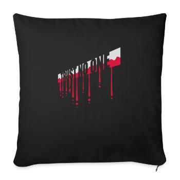 trust no one quote - Sofa pillowcase 17,3'' x 17,3'' (45 x 45 cm) - black - Front