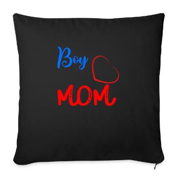 Mom of a really great son - Sofa pillowcase 17,3'' x 17,3'' (45 x 45 cm) - black - Front