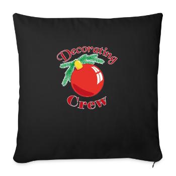 Decorating crew - Sofa pillowcase 17,3'' x 17,3'' (45 x 45 cm) - black - Front