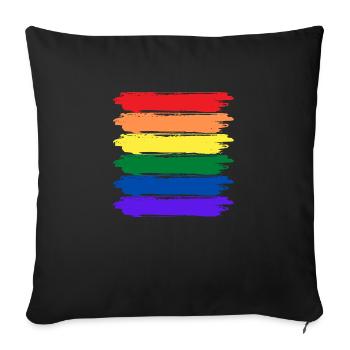 LGBTQIA+ Minimalist - Sofa pillowcase 17,3'' x 17,3'' (45 x 45 cm) - black - Front
