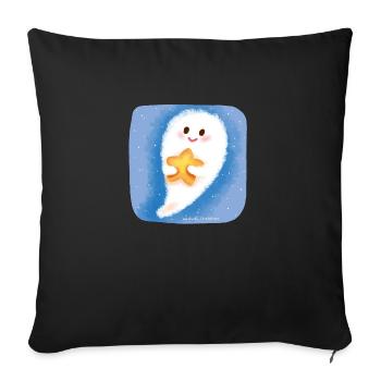 et étoile - Housse de coussin décorative 45 x 45 cm - noir - Devant