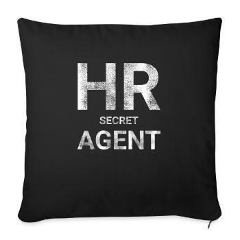 HR Secret agent - Sofa pillowcase 17,3'' x 17,3'' (45 x 45 cm) - black - Front