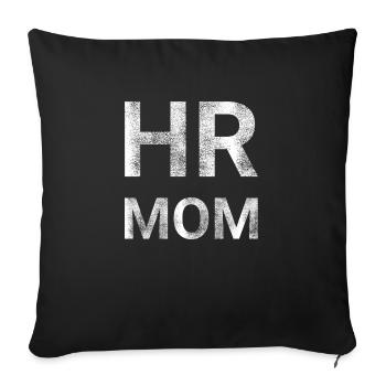 Human Resources HR Mom - Sofa pillowcase 17,3'' x 17,3'' (45 x 45 cm) - black - Front