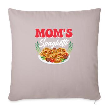 Spaghetti de maman Amateur de pâtes italiennes - Housse de coussin décorative 45 x 45 cm - taupe clair - Devant