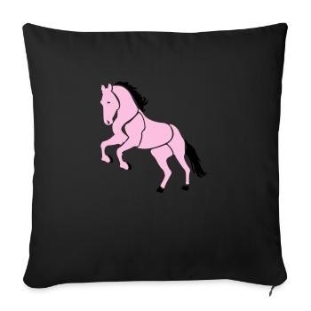 Cabriole cavalière - Housse de coussin décorative 45 x 45 cm - noir - Devant