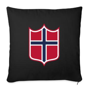 Norwegen - Sofakissenbezug 45 x 45 cm - Schwarz - Vorne