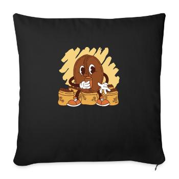Coffee Cup Caffeine Gift Coffee Bean Coffee - Sofa pillowcase 17,3'' x 17,3'' (45 x 45 cm) - black - Front