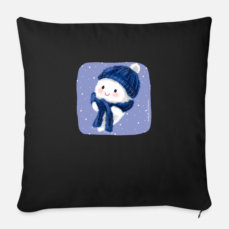 de la neige - Housse de coussin décorative 45 x 45 cm - noir