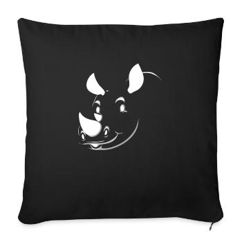 Safari Zoo Animal Safari Zoo - Sofa pillowcase 17,3'' x 17,3'' (45 x 45 cm) - black - Front
