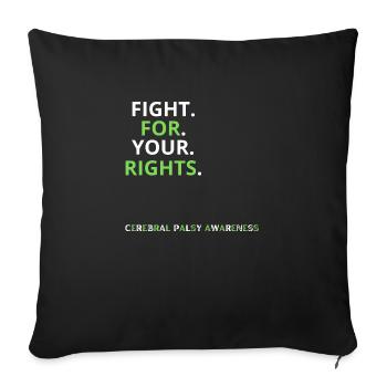 FIGHT FOR YOUR RIGHTS - Sofa pillowcase 17,3'' x 17,3'' (45 x 45 cm) - black - Front