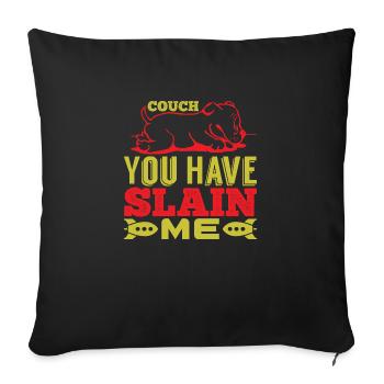 CANAPÉ TU M’AS TUÉ DRÔLE - Housse de coussin décorative 45 x 45 cm - noir - Devant