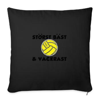Biggest Best & Most Beautiful - Sofa pillowcase 17,3'' x 17,3'' (45 x 45 cm) - black - Front