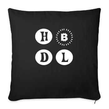 Bitcoin Trading Crypto Aktien - Sofakissenbezug 45 x 45 cm - Schwarz - Vorne