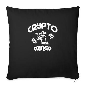 Bitcoin Trading Crypto Stocks - Housse de coussin décorative 45 x 45 cm - noir - Devant