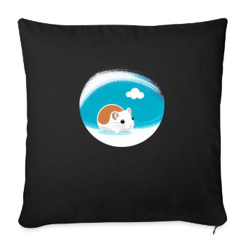 Cute Cartoon Hamster Love Pet 15 - Sofa pillowcase 17,3'' x 17,3'' (45 x 45 cm) - black - Front
