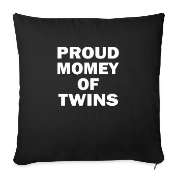 Pregnancy Baby shower Babyshower Boy Girl - Sofa pillowcase 17,3'' x 17,3'' (45 x 45 cm) - black - Front