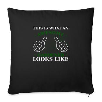 Awesome Gardener - Sofakissenbezug 45 x 45 cm - Schwarz - Vorne
