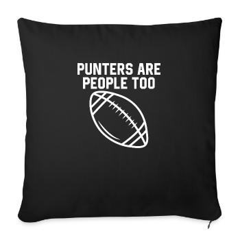 Les parieurs sont aussi des personnes - Housse de coussin décorative 45 x 45 cm - noir - Devant