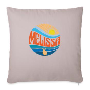 Melissa Hemd Vintage Sunset Melissa Groovy Krawatte - Sofakissenbezug 45 x 45 cm - helles Taupe - Vorne