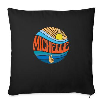 Michelle Shirt Vintage Sunset Michelle Groovy Tie - Sofa pillowcase 17,3'' x 17,3'' (45 x 45 cm) - black - Front