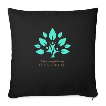 If there's A Way Into The Wood, There's A Way Out - Sofa pillowcase 17,3'' x 17,3'' (45 x 45 cm) - black - Front