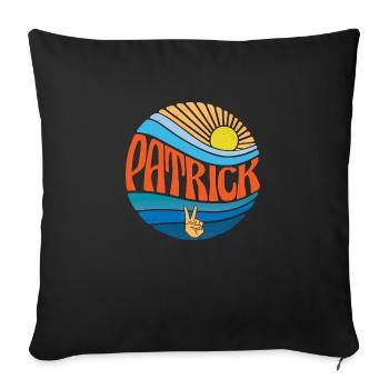 Patrick Chemise Vintage Sunset Patrick Groovy Cravate - Housse de coussin décorative 45 x 45 cm - noir - Devant
