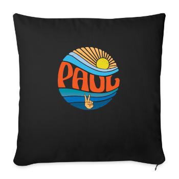 Paul Shirt Vintage Sunset Paul Groovy Tie Dye - Sofa pillowcase 17,3'' x 17,3'' (45 x 45 cm) - black - Front