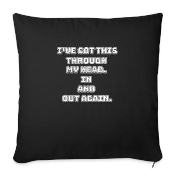 Design drôle et non réfléchi / dictons drôles - Housse de coussin décorative 45 x 45 cm - noir - Devant