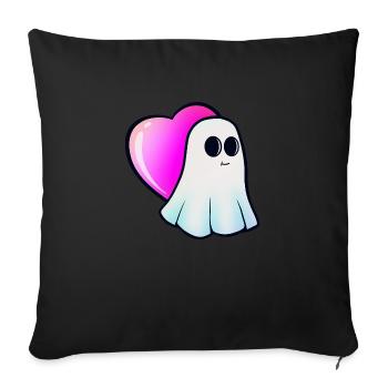 Neon Heart Spirit - Sofa pillowcase 17,3'' x 17,3'' (45 x 45 cm) - black - Front
