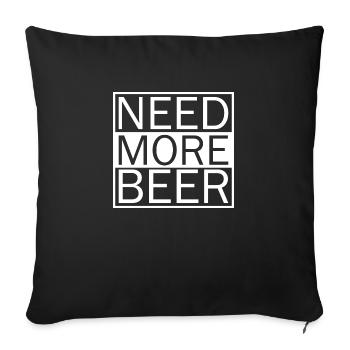 Funny Beer Saying Gift Idea Party - Sofa pillowcase 17,3'' x 17,3'' (45 x 45 cm) - black - Front
