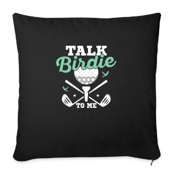 Parlez Birdie To Me Golf Golf - Housse de coussin décorative 45 x 45 cm - noir - Devant