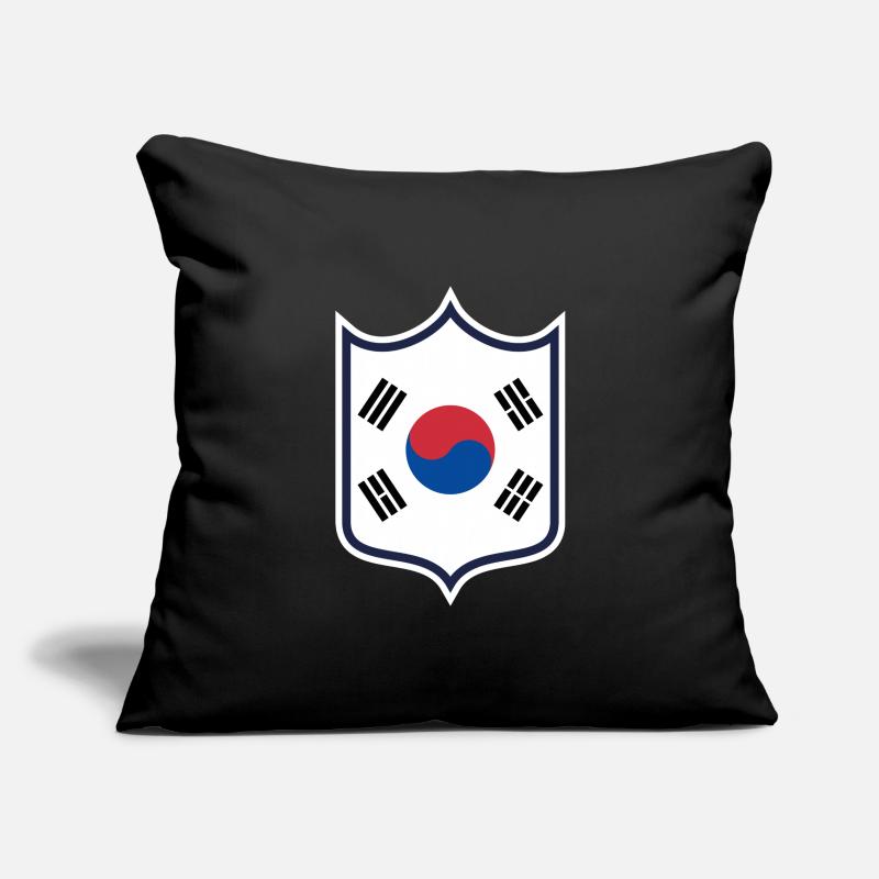 Corée du Sud Housse de coussin décorative 45 x 45 cm