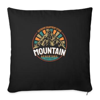 RETRO Mountain Amo - Sofa pillowcase 17,3'' x 17,3'' (45 x 45 cm) - black - Front