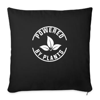 Vegan gift idea for vegans - Sofa pillowcase 17,3'' x 17,3'' (45 x 45 cm) - black - Front