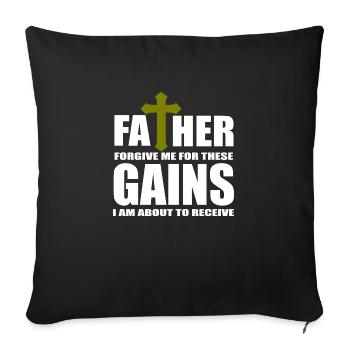 Gym quotes - Sofa pillowcase 17,3'' x 17,3'' (45 x 45 cm) - black - Front