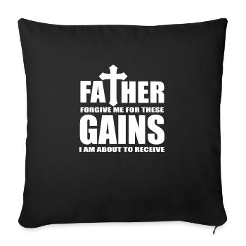 Gains reçus devis - Housse de coussin décorative 45 x 45 cm - noir - Devant
