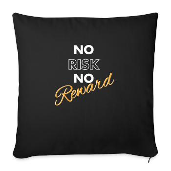 No Risk No Reward - Housse de coussin décorative 45 x 45 cm - noir - Devant