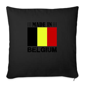 Made in Belgium - Sofa pillowcase 17,3'' x 17,3'' (45 x 45 cm) - black - Front