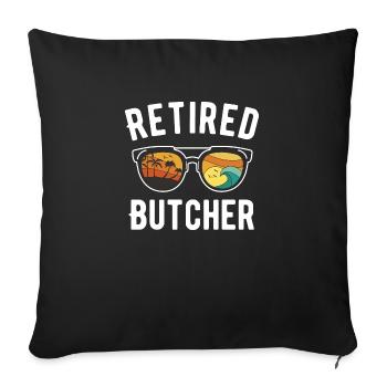 Retired Butcher Beach Keywords Design - Sofa pillowcase 17,3'' x 17,3'' (45 x 45 cm) - black - Front