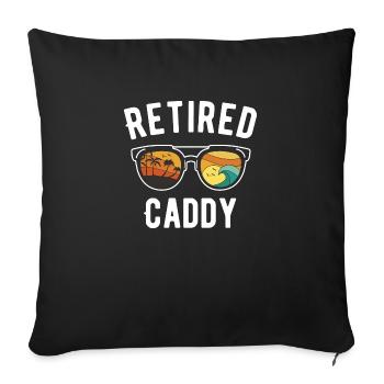 Retirement Beach Caddy Sunglasses Design - Sofa pillowcase 17,3'' x 17,3'' (45 x 45 cm) - black - Front