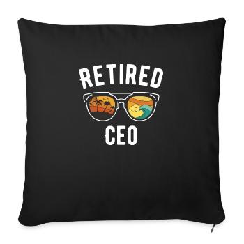Retirement CEO Beach Sunglasses Design - Sofakissenbezug 45 x 45 cm - Schwarz - Vorne