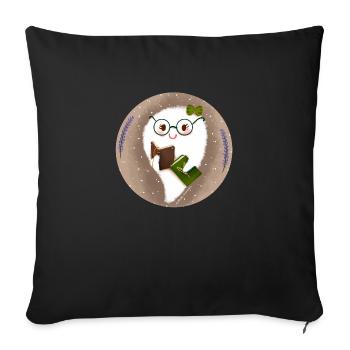 Bibliothèque fantôme - Housse de coussin décorative 45 x 45 cm - noir - Devant