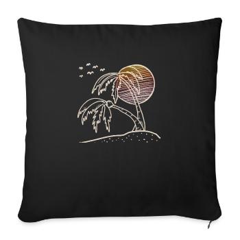 Hello Summer Beach Vibes - Sofa pillowcase 17,3'' x 17,3'' (45 x 45 cm) - black - Front