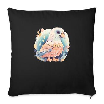 Eagle Pastel Ilustration - Sofa pillowcase 17,3'' x 17,3'' (45 x 45 cm) - black - Front
