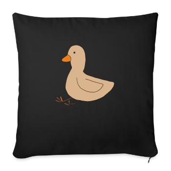 Duck beige - Sofa pillowcase 17,3'' x 17,3'' (45 x 45 cm) - black - Front