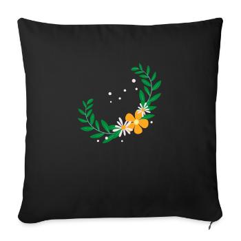 Flower Flower Plant - Sofa pillowcase 17,3'' x 17,3'' (45 x 45 cm) - black - Front