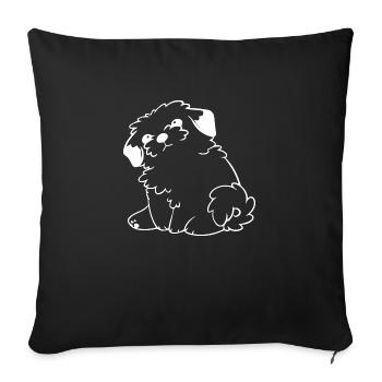 Hund Dog - Sofa pillowcase 17,3'' x 17,3'' (45 x 45 cm) - black - Front