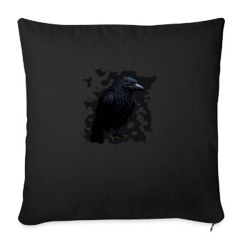 Crow - Sofa pillowcase 17,3'' x 17,3'' (45 x 45 cm) - black - Front